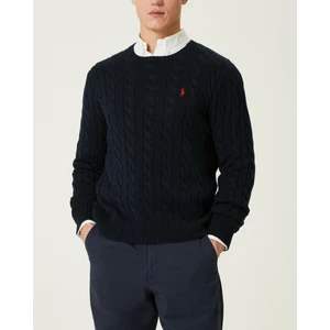 Polo Ralph Lauren Erkek Örgü Dokulu Lacivert Triko Kazak