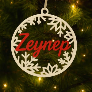 ArtPera 3D Kişiye Özel Isim Yazılabilir Kar Tanesi Yılbaşı Ağacı Süsü Kişiselleştirilebilir Yeni Yıl Dekoru