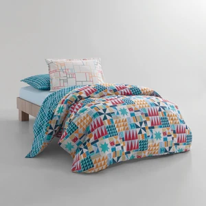 Patchwork Ranforce Tek Kişilik Nevresim Takımı - Mavi