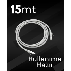 Cat6 Hazır 15MT Ethernet Lan Kablosu -Ip