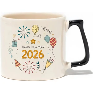 baskigo.com Baskıgo Yılbaşı Yeni Yıl Happy New Year Lüks Kupa - Hediye Seramik Kupa