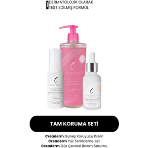 Kuru ve Hassas Ciltler İçin Temizleme Jeli & Spf+50 Güneş Kremi & Göz Çevresi Bakım Serum Seti