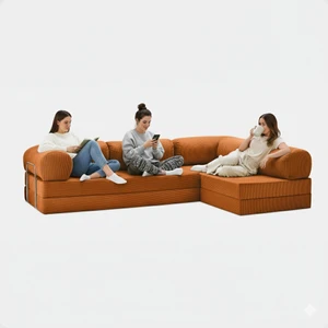 300X200 Teddy Serisi Köşe Açık Uzanma Modüler Koltuk | Yıkanabilir Corduroy Kumaş | Çok Fonksiyonlu Yer Yatağıyeny Fitilli Kadife | Köşe Koltuk | Köşe Takımı | Modüler Köşe Takımı