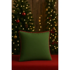 Yılbaşı Dekoratif Kırlent Kılıfı 2’li Set – Yeşil Duck Kumaş – 45X45