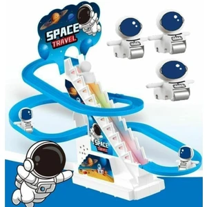 Canda Oyuncak Dön Dolaş Astronot Oyunu Merdivenden Çıkıp Kaydıraktan Kayan Astronot