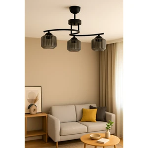 Fuji Modern Tasarım Yatak Odası Salon Mutfak Oturma Odası Renk Camlı 3 Lü Avize