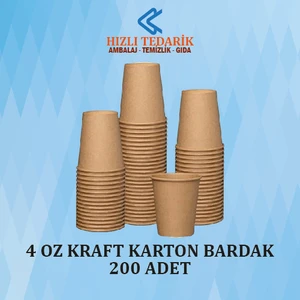 4 Oz Kraft Karton Bardak 200'LÜ