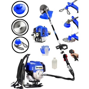 Alman 20 Hp Sırt Tipi Benzinli Motorlu Ot Çalı Tırpanı Çim Biçme Makinesi Mavi Zincirli