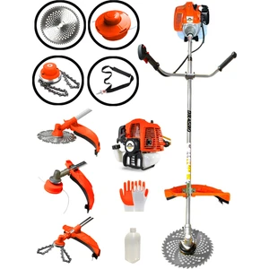 Alman 20 Hp Yan Tipi Benzinli Motorlu Ot Çalı Tırpanı Canavar Başlık