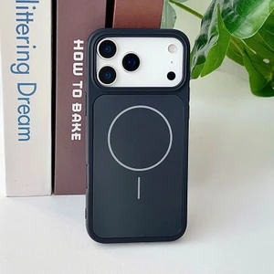 Apple iPhone 17 Pro Max Uyumlu Kılıf Zebana Elista M-Safe Silikon Kılıf Siyah