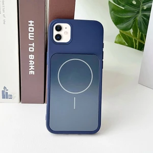 Apple iPhone 11 Uyumlu Kılıf Zebana Elista M-Safe Silikon Kılıf Lacivert