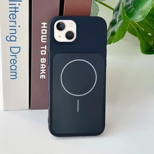 Apple iPhone 14 Uyumlu Kılıf Zebana Elista M-Safe Silikon Kılıf Siyah