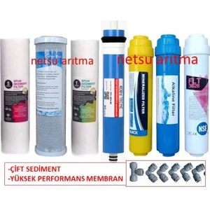 -Life tech,Conax uyumlu Açık Kasa Su Arıtma Cihazı Filtresi,7 li Filtre Seti