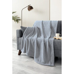 Wellsoft Battaniye-Gri Tv Battaniyesi- Peluş Polar Yumuşak BATTANIYE-110X160 cm