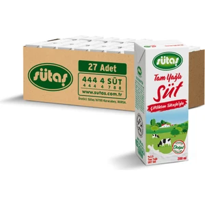 Tam Yağlı Süt 200 ml (27 adet)