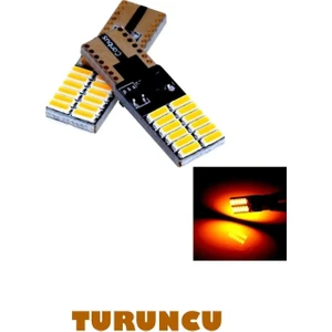 Genel LED Ampul Dipsiz Turuncu 24 LED 12V (1tk)