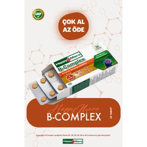 HappyMore Vitamin B Kompleksi İçeren 30 Tablet Takviye Edici Gıda