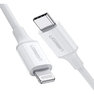 UGREEN USB-C - Lightning 3A PD MFi Sertifikalı Hızlı Şarj Kablosu, 2 m, Beyaz, 60749