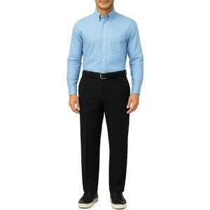 Rahat Kesim Pamuklu Keten Siyah Baba Erkek Pantolon