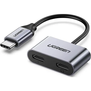 UGREEN USB-C to 2xUSB-C Kulaklık ve Şarj Adaptörü, 60165
