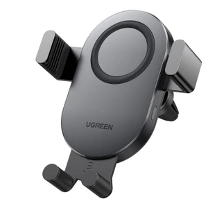 UGREEN Magsafe 15W Kablosuz Araç İçi Hızlı Şarj Cihazı, Otomatik Sensörlü Tutucu, Siyah, 40118