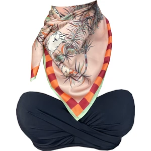 Scarf Ecru-Kedi Fular 70*70 cm