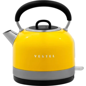 Retro Su Isıtıcı 1,7 Lt Paslanmaz Çelik Gizli Rezistans Otomatik Kapanma Sarı Renk