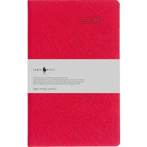 Fabio Ricci 1030 2026 Günlük Ajanda 13 x 21 cm Kırmızı