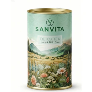 Detox Tea – Yeşil Çay, Mate ve Karahindiba Karışımı | Meyve Aromalı Bitki Çayı 50 gr
