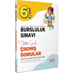 Editör Yayınları 6. Sınıf Bursluluk Sınavı Tamamı Çözümlü Çıkmış Sorular
