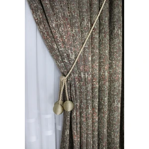 Mebelport Curtain Fon Jakar Perde Perla Desen Çift Kanat Sık Pileli(1 x 3)