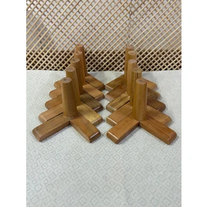 Şivan Dizayn 1. Sınıf Gürgen Ağacı 15 cm Açık Ceviz Mobilya Koltuk Tv Ünitesi Yükseltme Ayakları 10'lu Set