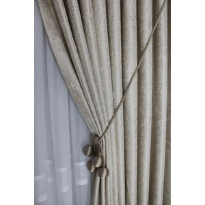 Mebelport Curtain Fon Jakar Perde Perla Desen Çift Kanat Sık Pileli(1 x 3)