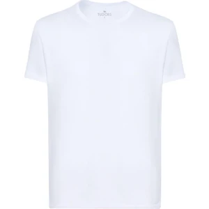 Erkek Slim Fit Dar Kesim Bisiklet Yaka  Organik Pamuk Yumuşak Dokulu Kısa Kol Beyaz Tişört