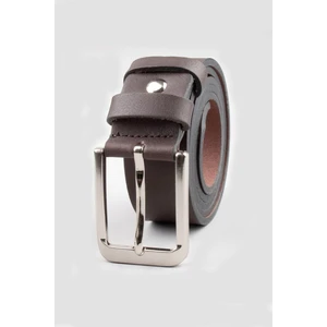 Erkek %100 Hakiki Deri 3,5 cm Klasik Kahverengi Kemer