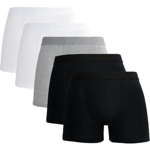 Erkek 5'li Pamuklu Likralı Esnek Kumaş Boxer