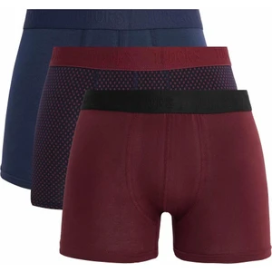 Erkek 3'lü Pamuk Likralı Esnek Kumaş Boxer