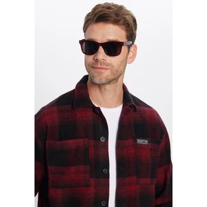 Erkek Relax Fit Rahat Kesim Oduncu Çift Cepli Kareli Yırtmaçlı Kışlık Gömlek