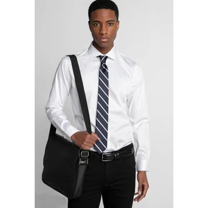 Slim Fit Uzun Kollu %100 Koton Saten Premium Erkek Beyaz Gömlek