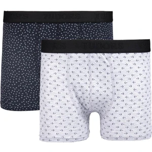 Erkek 2'li Pamuk Likralı Esnek Kumaş Boxer