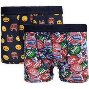 Erkek 2'li Pamuk Likralı Esnek Kumaş Boxer