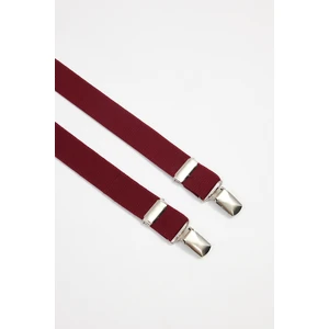 Erkek Düz Ince Bordo Pantolon Askısı