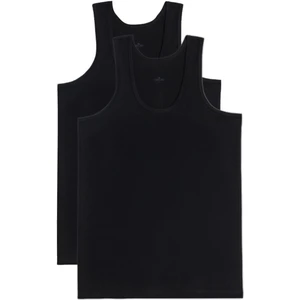 2 Adet Compact Penye Siyah Erkek Atlet Pamuklu Standart Fit Normal Kesim 2'li Paket