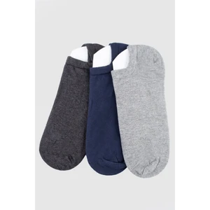 3'lü Düz Kısa Erkek Çorap