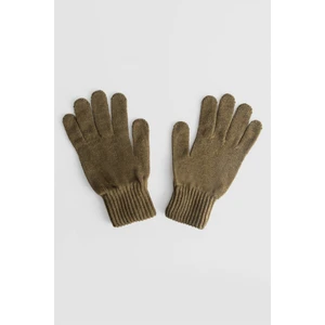 Kışlık Yün Haki Erkek Eldiven