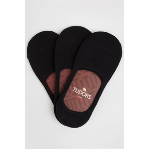 3'lü Düz Babet Siyah Erkek Çorap