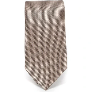 İnce Armürlü Krem Rengi Erkek Kravat