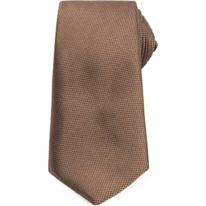 Desenli Klasik Cep Mendilli Kahverengi Erkek Kravat