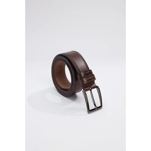 Erkek   Deri 3,5 cm Klasik Taba Kemer 