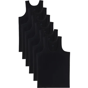 6 Adet Compact Penye Siyah Erkek Atlet %100 Pamuk Standart Fit Normal Kesim 6'lı Paket